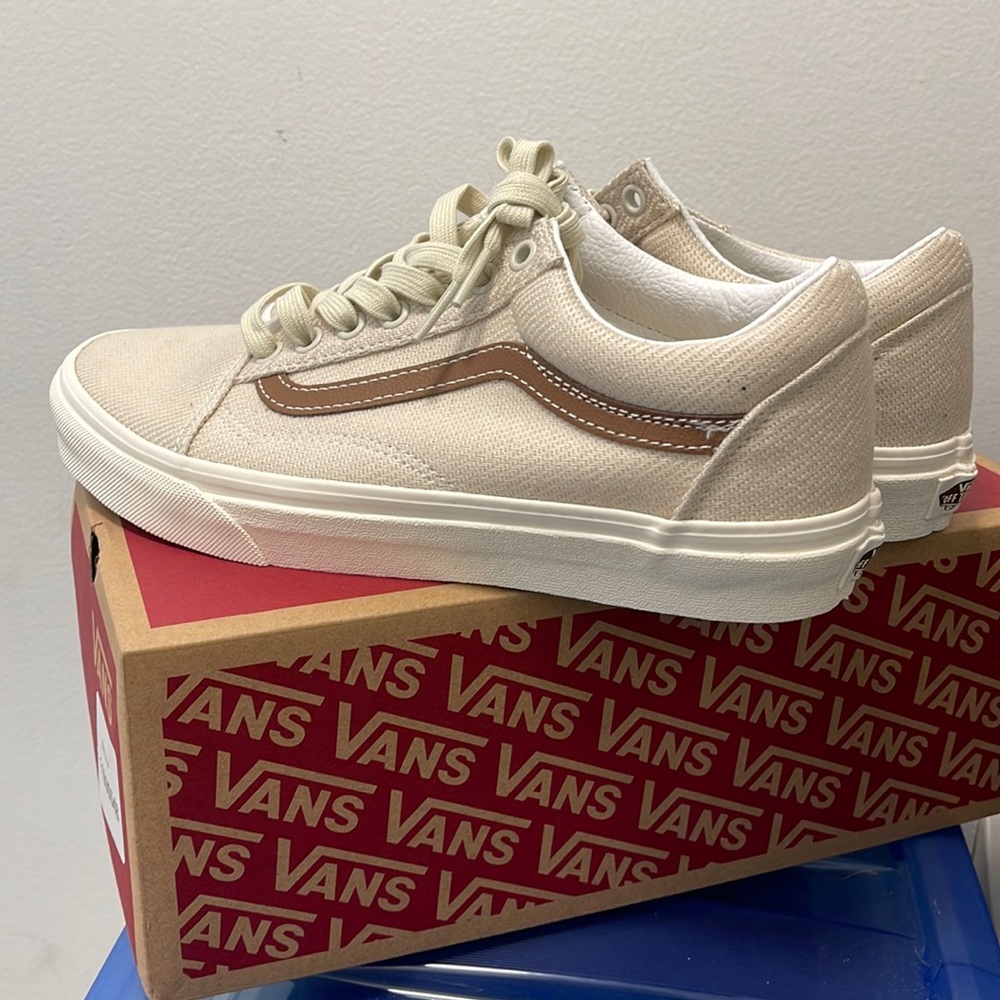 👟 BNIB VANS OLD SKOOL M7.0/W8.5 EUR 39 👟 DESERT TWILL BROWN/BEIGE